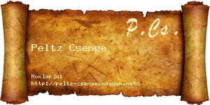 Peltz Csenge névjegykártya